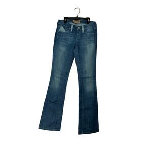hippie women wide leg denim jeans sz 26 style 449